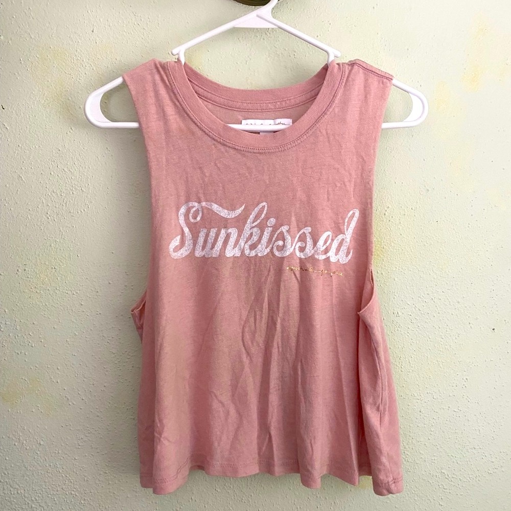 Spiritual Gangster Pink Muscle Tank ~ size small ~ sun kissed 🌞